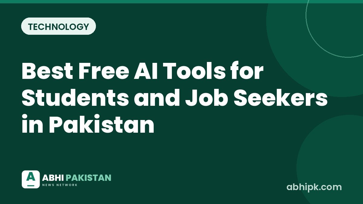 Best Free AI Tools for Students and Job Seekers in Pakistan